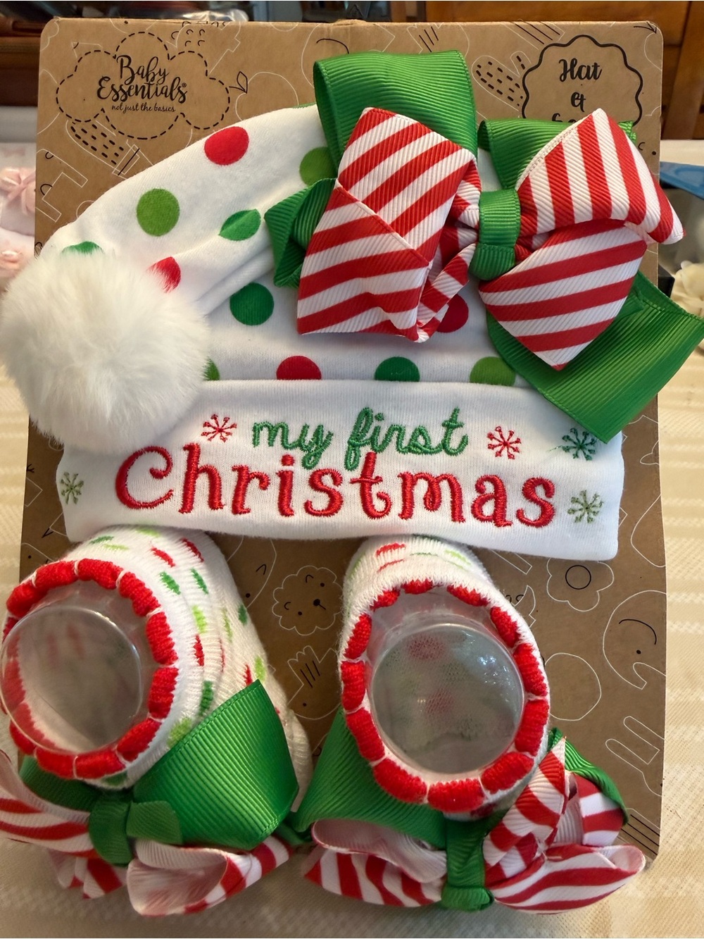 Baby Holiday Hat & Sock Set - Christmas and Easter Duo - Picture 4 of 4